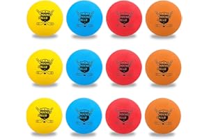 Pandahero 12-Pack Mini Knee Hockey Balls for Indoor Play – Christmas Toys Gifts & Stocking Stuffers for Toddler Kids Boys Girls – Soft Foam Balls for Floor Hockey & Mini Sticks