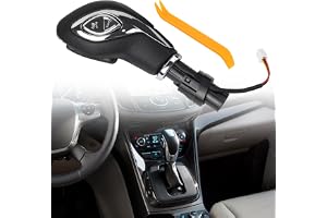KAKSEY Automatic Gear Shift Knob Handle w/Button Compatible with Ford Escape Fusion 2013-2016 Transit 2015-2020 Transit Connect 2018-2020, Car Gear Shifter Lever Selector Replace DG9Z-7213-EA(Light)