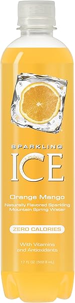 SPARKLING ICE SPRING WATER, ORANGE MANGO, 17 FLUID OUNCE (PACK OF 12)