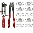 ZSSElec 22pcs CV Boot Clamp Pliers with CV Boot Clamps,Car Band Tool Kit with Axle CV Joint Boot Crimp Clamp Kit,Ear Boot Tie Removal Pliers