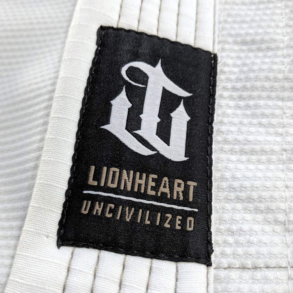 War Tribe Men's Brazilian Jiu Jitsu Gi Lionheart Gi (White, A1) on