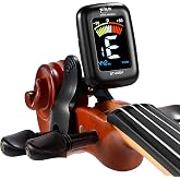 ENO MUSIC Professional Violin Viola Tuner, Colorful LCD Display Easy Control Clip on Accurate Violin Tuner