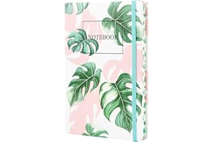 MGGAO College Ruled Journal for Women, Writing Notebook with 160 Lined/Ruled Pages, Hardcover Journal for School Business Work, A5 Leather Diary for Girls