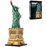 LQPFBSM Statue of Liberty Building Blocks Sets 1470PCS | Collectible New York City Architecture Souvenir Model World Famous Landmark Building Kits Gift for Adults Teens
