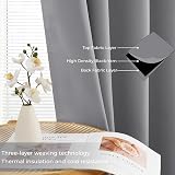 MRTREES Light Grey Blackout Curtains 46x54 Inch 2 Panels Eyelet Thermal Bedroom view 3