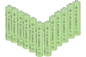 1.2v AAA 600mAh Ni-MH Rechargeable Batteries Triple A for Solar Garden Light Lawn Lights, Battery String Lights（12 Packs）