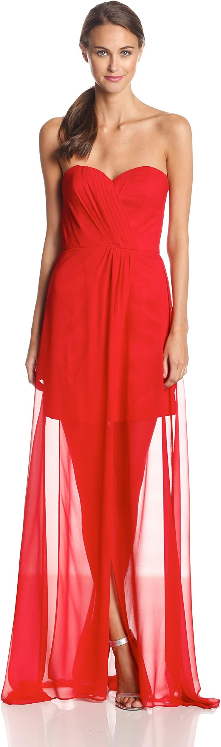 ERIN erin fetherston Women's Gisele Strapless Illusion Hem Evening Gown