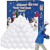 Homiar 100 PCS Snow Fake Balls, Soft Artificial Snow Toy Balls for Kids, Indoor Snow Fight Ball Set for Multiplayer Outdoor P