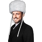 Dress Up America High Shtreimel - Jewish Fur hat - For Halloween, Purim and All Year - Traditional Jewish Headgear - Adult