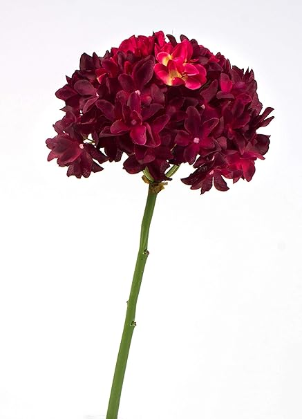 Artplantsde Hortensia Artificiel Rouge Foncé 48cm ø 19cm