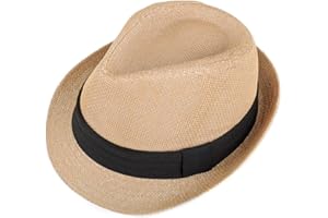 WESTEND Unisex Short Brim Fedora - Hats for Men & Women + Straw Fedora Hats, Cooling Mesh Hats, Fashion Fedora Hats 2024