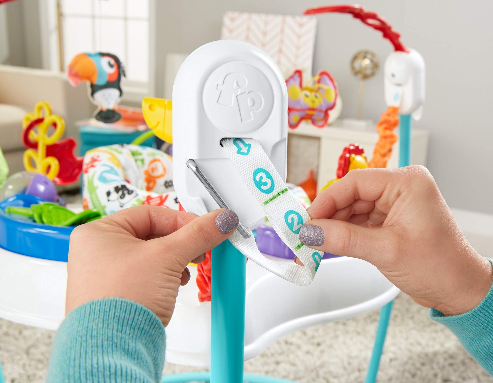 fisher price rainforest jumperoo adjust height