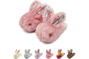 XINLANLIN Toddler Slippers Girls Boys Bunny Slippers, Cute Soft Plush Anti-Slip House Kids Girls Slippers Rabbit Warm Winter Slippers for Indoor Outdoor