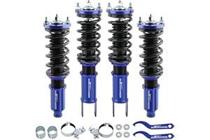 ZYauto Coilovers for Honda Civic 1988-2000, for Honda CRV 1989-1991, for Acura Integra 1990-1993, Coilovers Suspension Kit, Complete Assemblies Shock Absorber Height Coilovers Suspension Kit, Blue