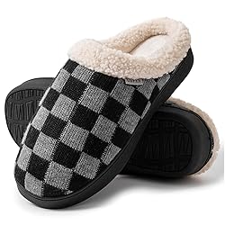 UBFEN Mens Slippers for Indoor Bedroom Memory Foam