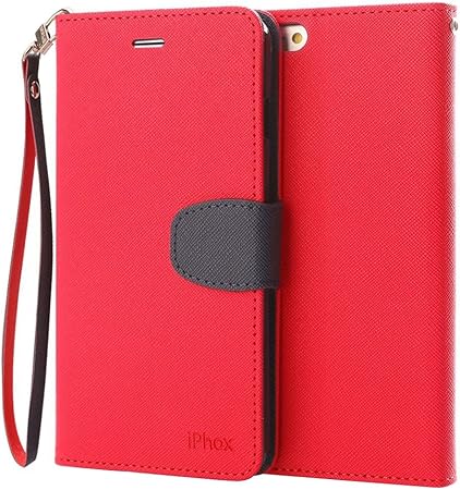 Iphox Case Compatible With Iphone Se 16 Not For Iphone 5s Iphone 5 Premium Folio Leather Flip Wallet Phone Case Cover For Apple Iphone Se 16 5s 5 Red Cp Amazon Co Uk Electronics