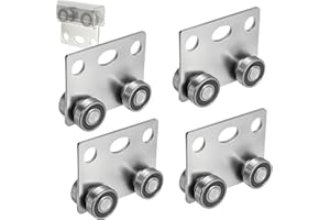 BiJun 4 Wheel Trolley Assembly Roller Bearing Trolley Assembly for Use with 1-5/8" Wide and All1-5/8 Taller Strut Channel 2pc