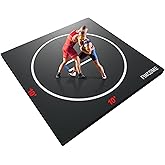 FINCOME 10 x 10 ft/10 x 6.6 ft Wrestling Mat, XPE Jiu Jitsu Mats, Wrestling Mats for Home, Gym, BJJ, MMA, Martial Art, Boxing