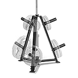 Marcy 6-Peg Olympic Weight Plate Tree and Vertical