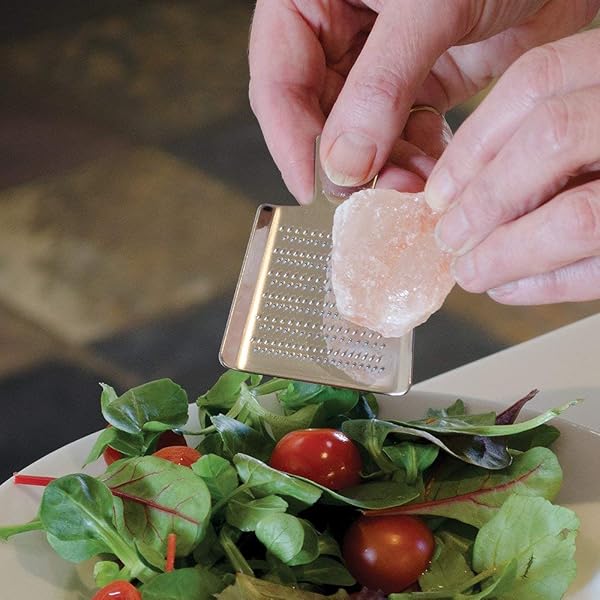 RIVSALT PINK HIMALAYAN ROCK SALT WITH METAL GRATER AND WOODEN HOLDER 40 G