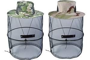 Drasry Mosquito Head Net Hat Fishing Hat Sun Hat Hunting Fisherman Hat with Mesh Hiking Gardening Hat