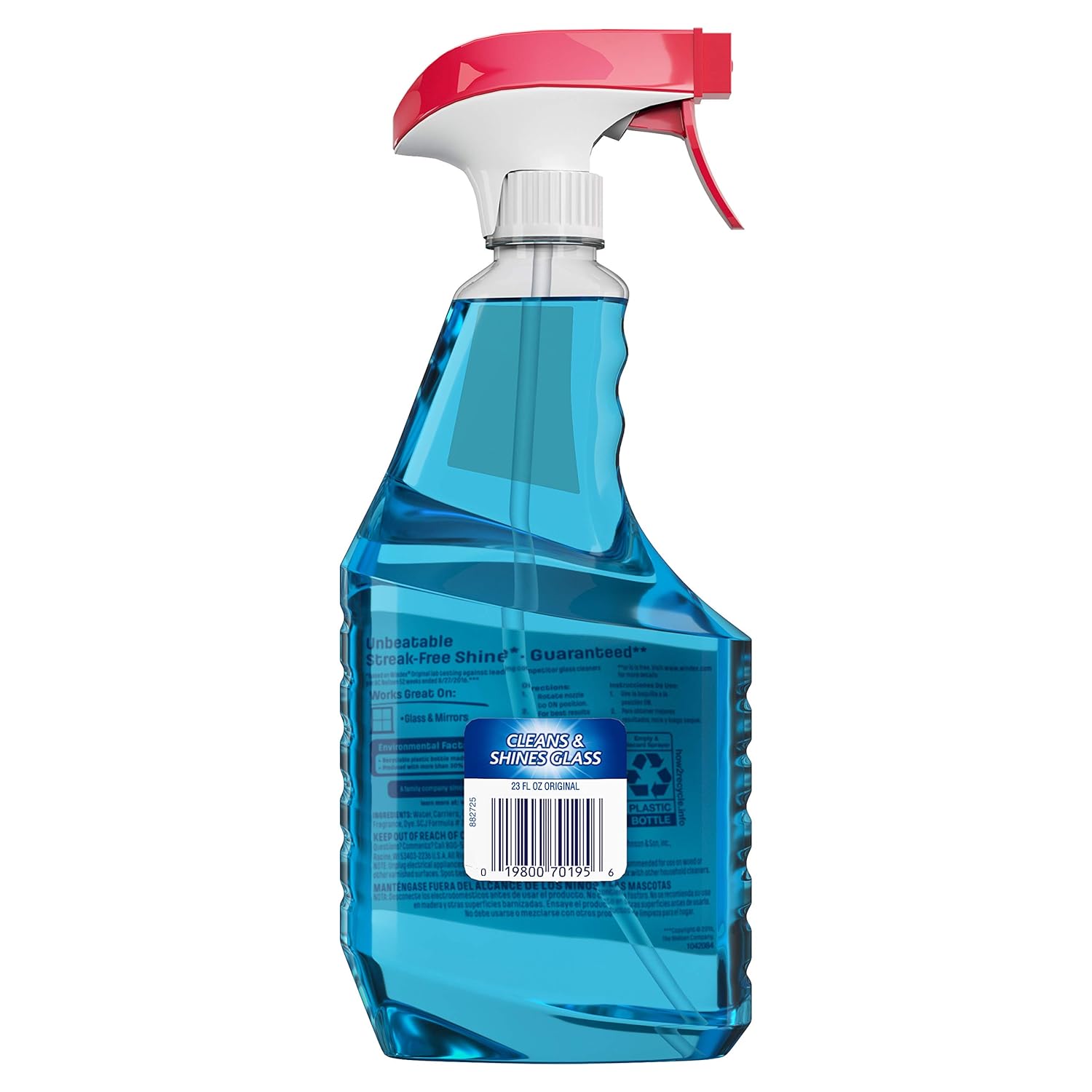 Windex Glass and Window Cleaner Spray Bottle, Original Blue, 23 fl oz: Prime Pantry