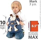 Naturally KIDS Toddler Backpack with Stuffed Animal Dog Plush Toy for Girls Boys view 2