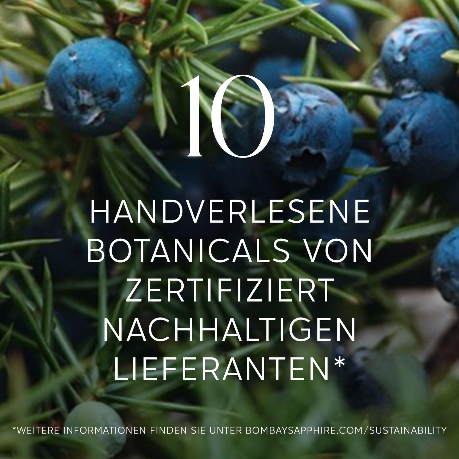 Bombay Sapphire London Dry Gin, 40 Vol-%, 70 cl / 700 ml, zu 100% per Dampfinfusion destillierte Spirituose mit 10 erlesenen Botanicals 5