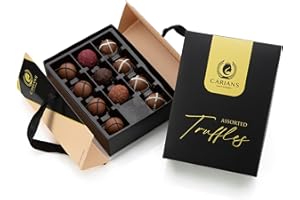 CARIAN'S BISTRO CARIANS Assorted Gourmet Chocolate Truffles Box, Luxury Candy Gift Basket with Dark, Milk & Hazelnut Truffles, Great For Gift Giving, Anniversary, Thanksgiving, Christmas