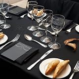 ELECLAND 4 Black Plastic Table Covers 137x274 cm Rectangle PEVA view 4