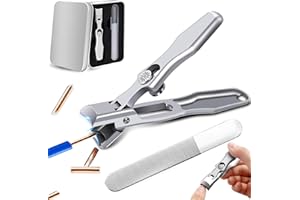 HOIUTER German Nail Clippers for Men, 2025 Upgraded Ultra Sharp Stainless Steel Nail Clippers for Thick Nails, The Luxurious Ultra Sharp Nail Clippers Set with Nail File for Seniors Men Women (Silver)