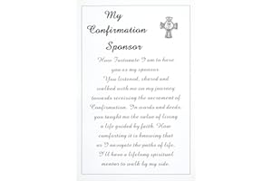 DUDUBOY Confirmation Gifts for Girls/Boys | Confirmation Card with 4-Way Holy Grail Lapel Pin, Will You Be My Confirmation Sponsor Scratch Off Card | 2 Items Set | Thank You Gift to Sponsor
