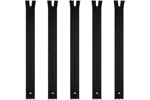 5pcs 35cm/14 Inch Multicolor Nylon Coil Zippers for Sewing and Crafts, Black