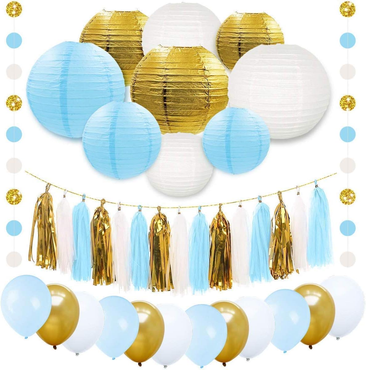 Nicrolandee Blue Baby Shower Decorations For Boys Kit Party