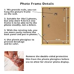 JCJMY 10x13 Picture Frame Gold for Wall