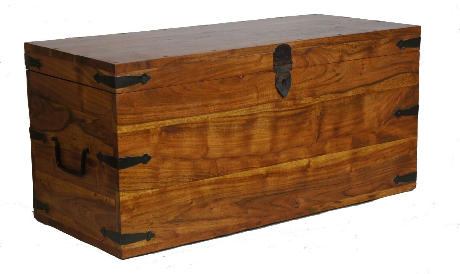 EcoIndia SHEESHAM CHEST COFFE TABLE VINTAGE HARDWOOD BIG THAKAT