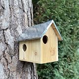 Selections Wooden Squirrel Nest Box Habitat With Metal Roof 29x26x24 cm view 2