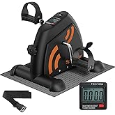 Sportneer Under Desk Bike Pedal Exerciser: Mini Exercise Bike Portable Peddler Sitting for Seniors with LCD Display Arm & Leg Bike Pedals Exerciser with Anti-Skid Mat for Home Office