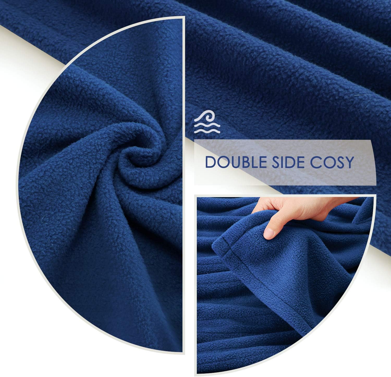 Electric Blanket Heated Throw 50" x 60" Lightweight Cozy Soft Fleece, 4 Temperature Settings Fast-Heating with 3 Hours Auto Off, ETL Certified, Full Body Warming, Machine Washable, Home Office Use: Kitchen & Dining
