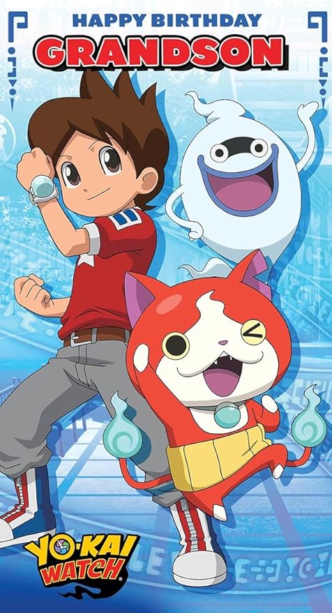 Yo Kai Watch Carte D Anniversaire Pour Petit Fils Amazon Fr Fournitures De Bureau