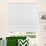 CALYX INTERIORS Fabric Roman Shade with White