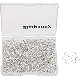 Shapenty 1000PCS Silver Plated Iron Open Jump Rings Connectors Bulk for DIY Craft Earring Necklace Bracelet Pendant…