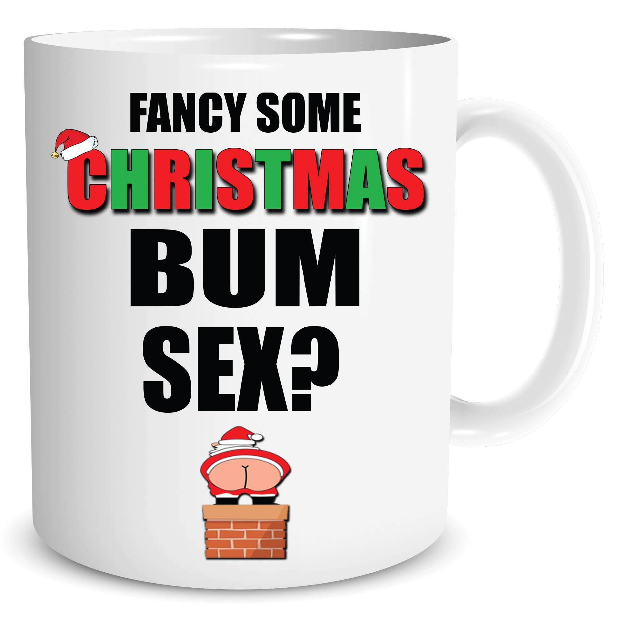 Funny Rude Profanity Christmas Mug Present Gift Gay Lover Wife Girlfriend Joke Present Fancy Some Christmas Bum Sex Adult Humour Gifts WSDMUG1741