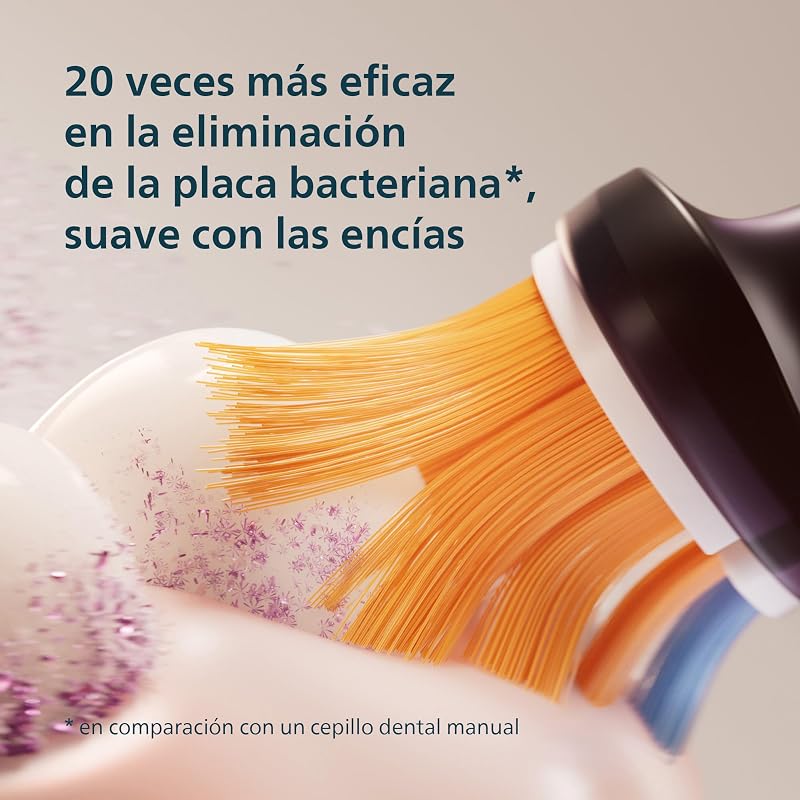 Escova de dentes elétrica Sonicare DiamondClean 9900 Prestige, com SenseIQ & App, 5 modos, 3 intensidades, carregador de mala de viagem, preto, modelo HX9992/43, preto, 4 cabeças