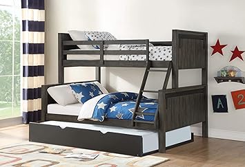 Amazon Com Donco Kids Twin Over Full Barn Door Bunk Bed In City