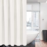 Shower Curtain 182x182cm White with Metal Hooks Heavy Duty view 8
