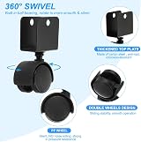 PATIKIL 1.5 Inch Swivel Caster U Bracket 4 Pack 66 Lbs Load Capacity No Noise view 3