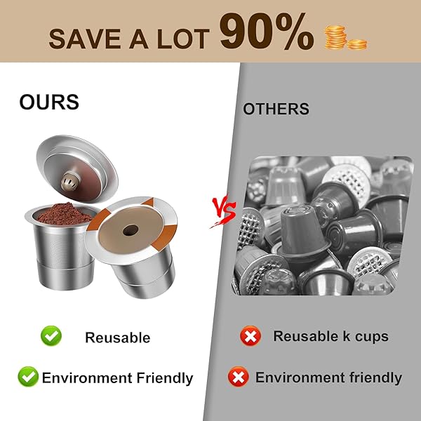 FAQQMCVY REUSABLE K CUPS COFFEE FILTERS FOR KEURIG: STAINLESS STEEL K CUPS COFFEE PODS COMPATIBLE 1.0 & 2.0 COFFEE MAKERS MACHINE (2PACK)