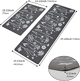 RLAVBL Kitchen Mats Set 120x44cm + 75x44cm Non-Slip Grey view 2