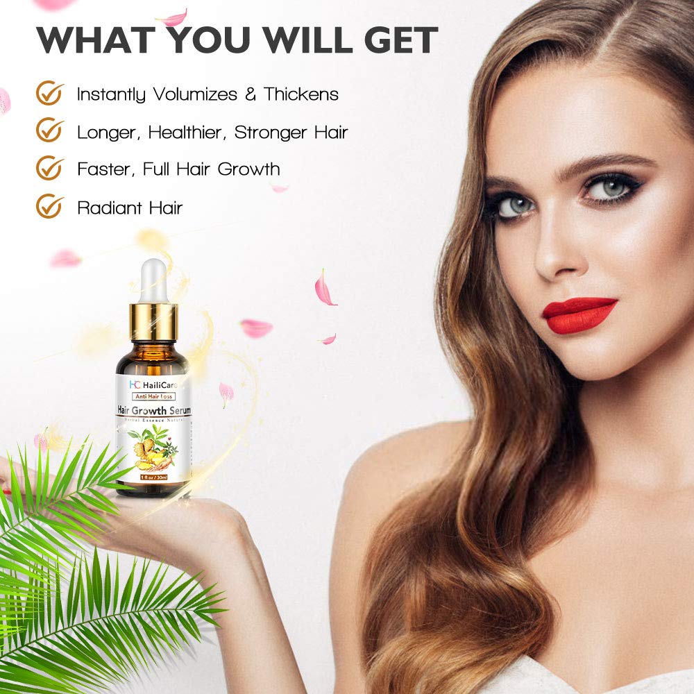 Hair Growth Serum, Ginger Hair Growth Oil, Anti Hair Loss Serum, Hair Loss Treatment for Thinning Hair, Promote Hair Growth, Strengthen Hair Roots Thickening & Regrowth Product for Women & Men (30ml) : Beauty